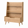 Wood Bookcase with Drawer Oak Finish