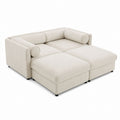 Modular Fabric Sectional Sofa with Ottoman