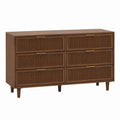 Wooden 6-Drawer Dresser Brown