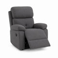 Recliner Chair Polyester Upholstery Metal Mechanism Gray
